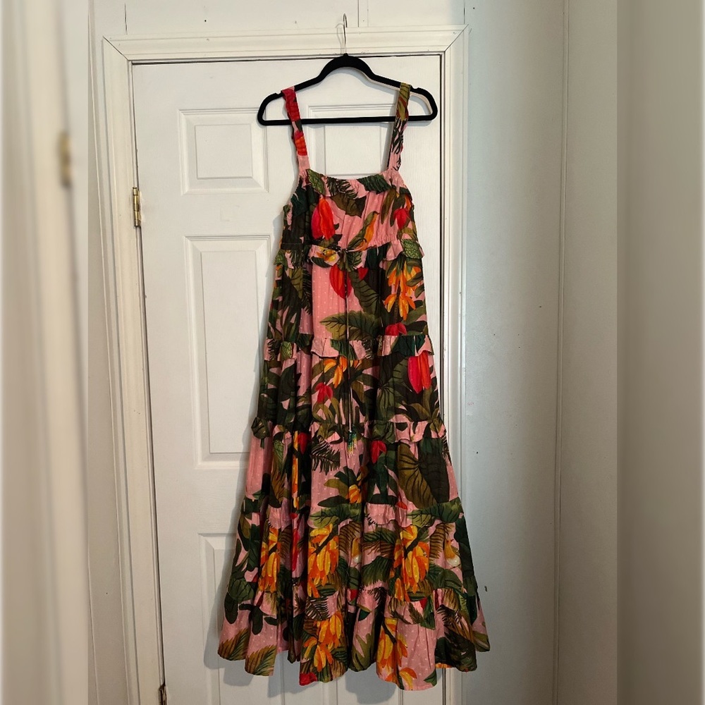 Farm Rio Cocoa Forest Maxi Dress